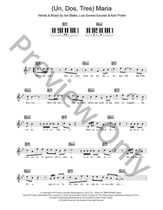 (UN, DOS, TRES) MARIA piano sheet music cover